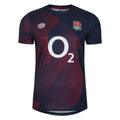 Navy Blazer-Tibetan Red - Front - Umbro Childrens-Kids 23-24 England Rugby Warm Up Jersey