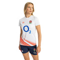 Brilliant White-Hot Coral - Lifestyle - Umbro Womens-Ladies 23-24 England Red Roses Warm Up Jersey