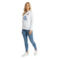 White-Maroon-Blue - Pack Shot - Umbro Womens-Ladies 23-24 England Rugby Long-Sleeved Home Jersey
