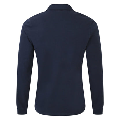 Navy Blue-White-Red - Back - Umbro Childrens-Kids World Cup 23-24 England Rugby Long-Sleeved Alternative Jersey