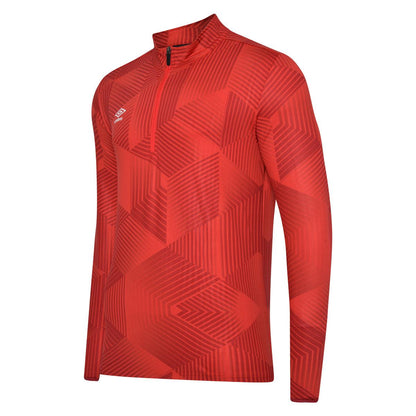 Vermillion - Front - Umbro Childrens-Kids Maxium Quarter Zip Training Top