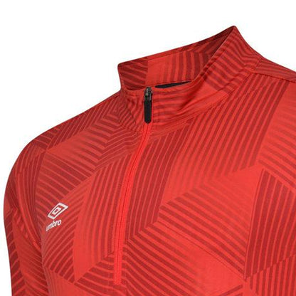 Vermillion - Side - Umbro Childrens-Kids Maxium Quarter Zip Training Top