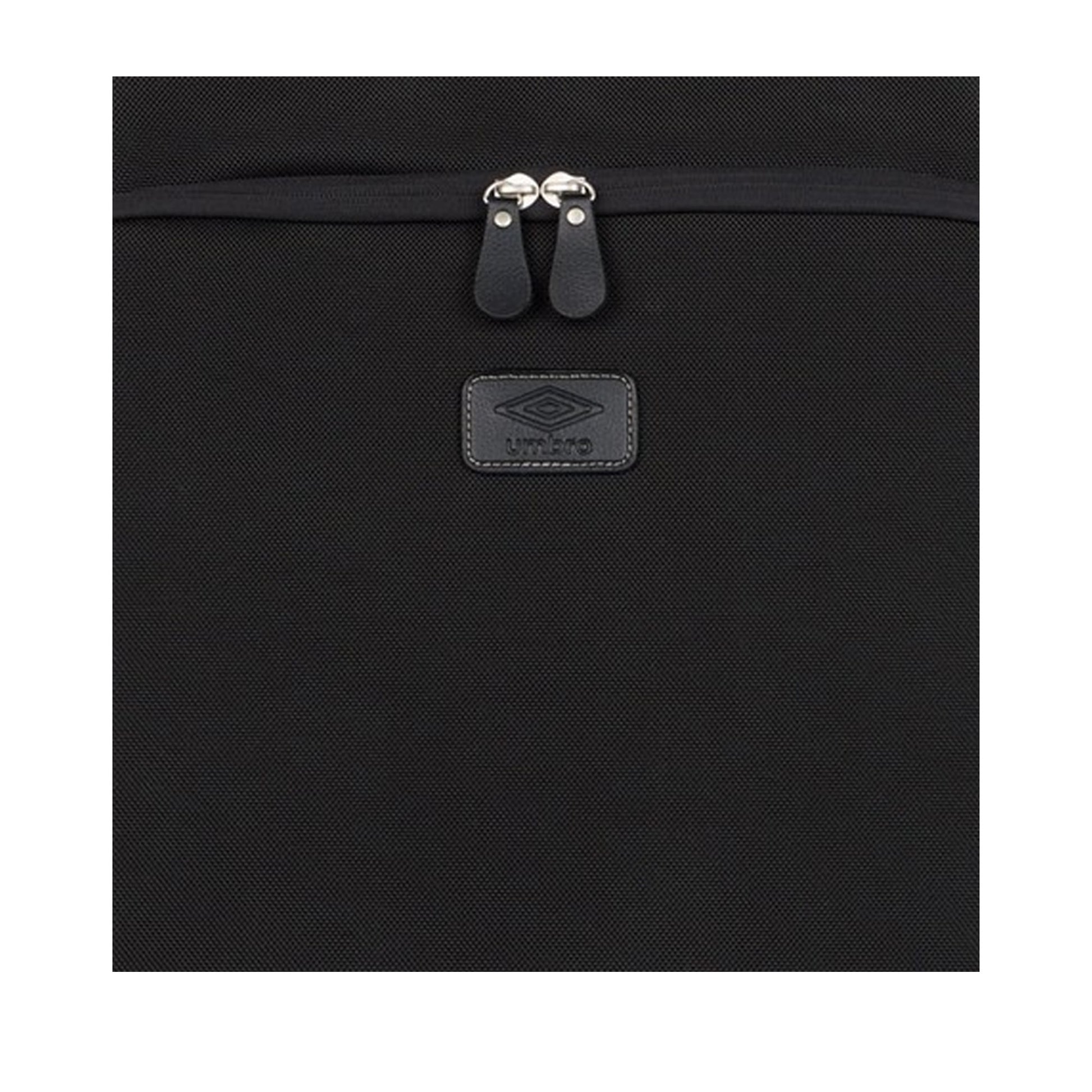 Black - Back - Umbro Logo 4 Wheeled Suitcase