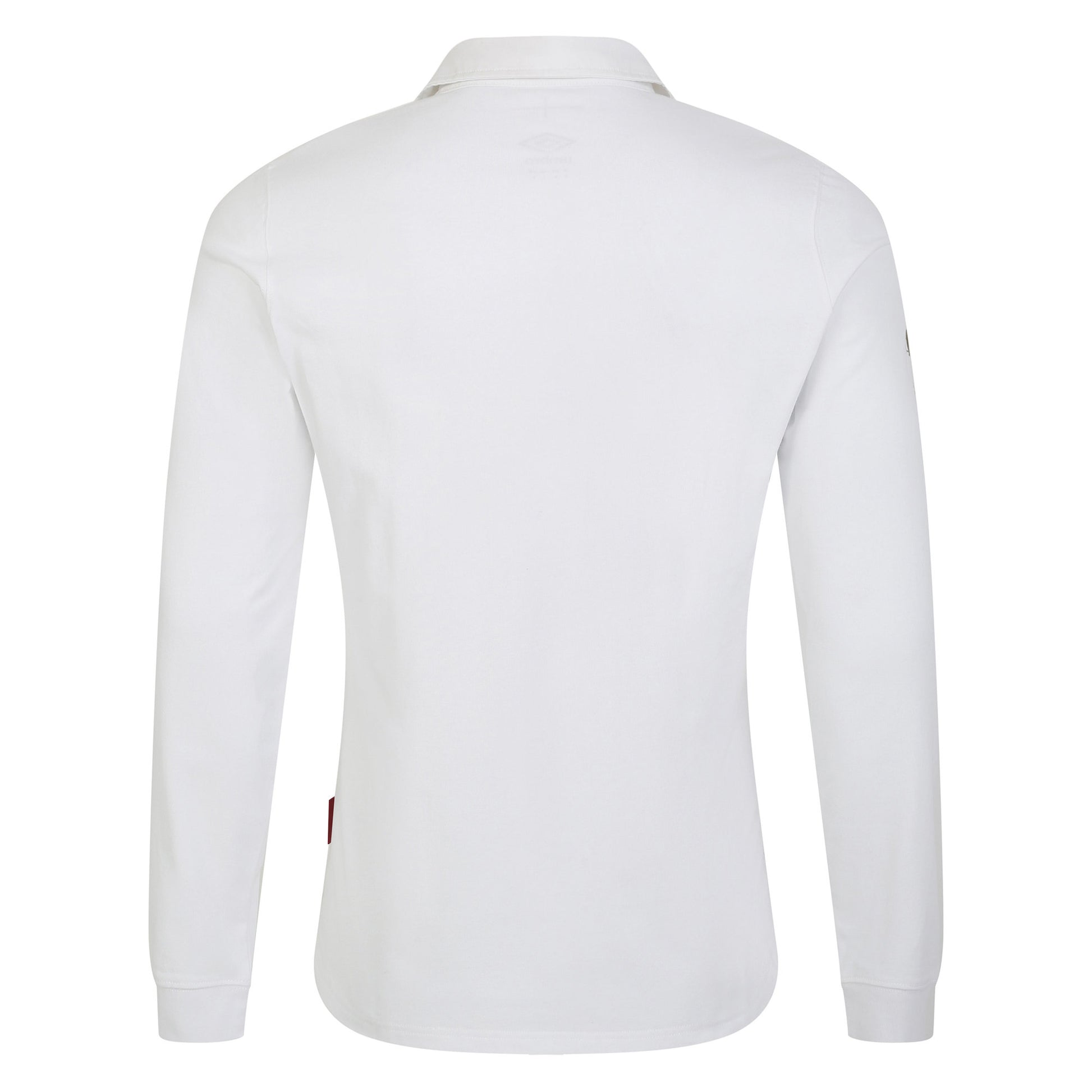 White-Red-Blue - Back - Umbro Childrens-Kids World Cup 23-24 England Rugby Long-Sleeved Home Jersey