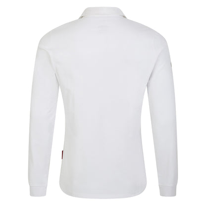 White-Red-Blue - Back - Umbro Childrens-Kids World Cup 23-24 England Rugby Long-Sleeved Home Jersey