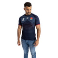 Navy Blue-White-Red - Side - Umbro Unisex Adult World Cup 23-24 England Rugby Replica Alternative Jersey