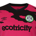 Pink-Black - Side - Umbro Mens 23-24 Forest Green Rovers FC Away Jersey