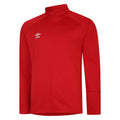 Vermillion-Black - Front - Umbro Childrens-Kids Total Training Knitted Track Jacket