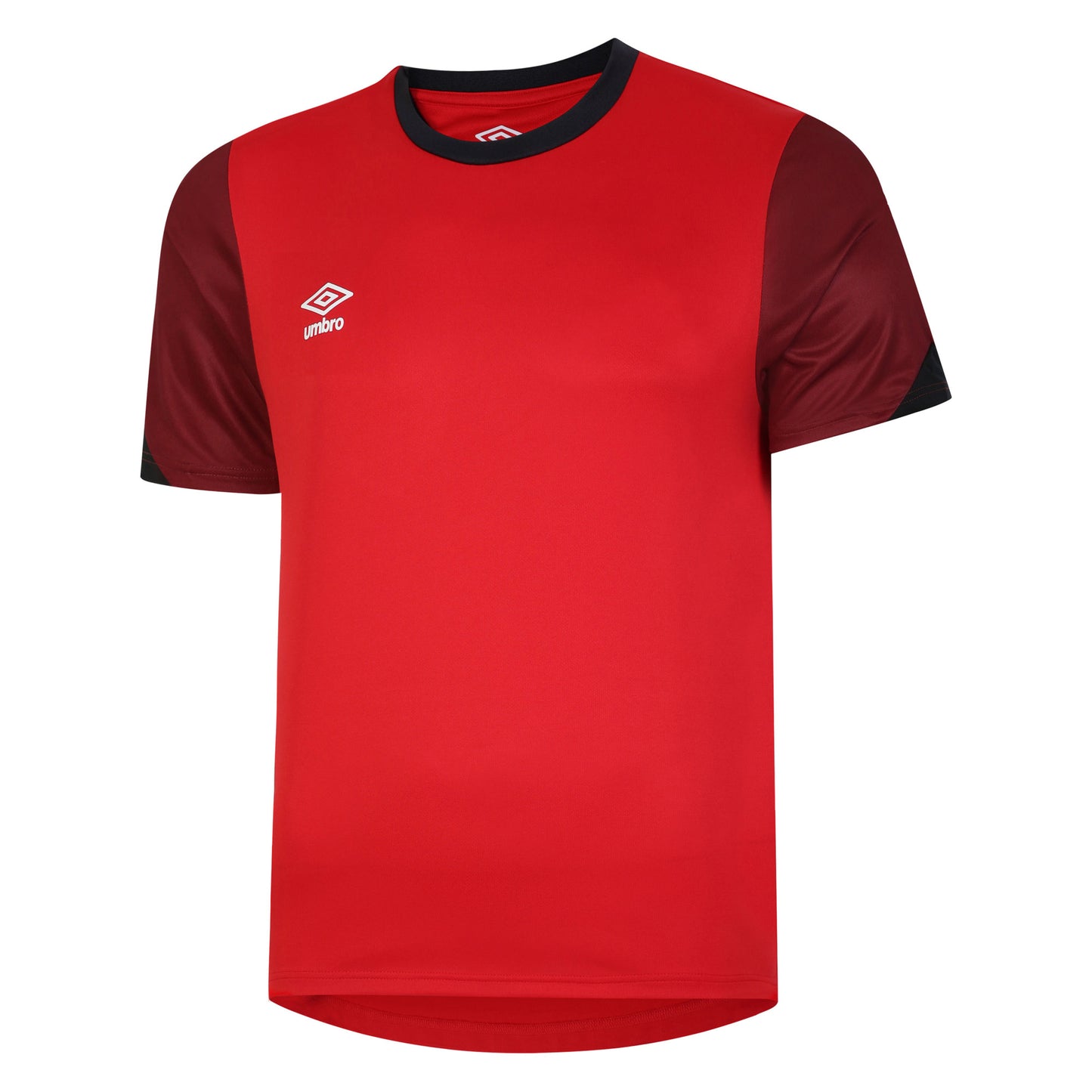 Vermillion-Biking Red-Black - Front - Umbro Childrens-Kids Total Training Jersey