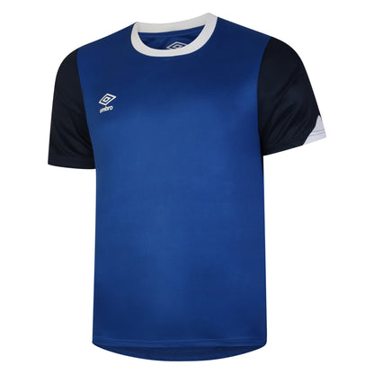 Royal Blue-Dark Navy-White - Front - Umbro Childrens-Kids Total Training Jersey