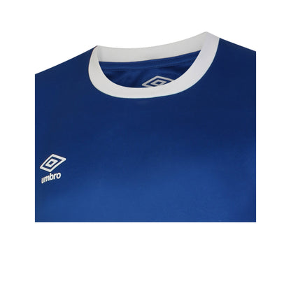 Royal Blue-Dark Navy-White - Side - Umbro Childrens-Kids Total Training Jersey