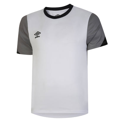White-Titanium-Black - Front - Umbro Childrens-Kids Total Training Jersey