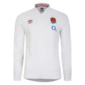 Brilliant White-Foggy Dew - Front - Umbro Mens 23-24 England Rugby Anthem Jacket