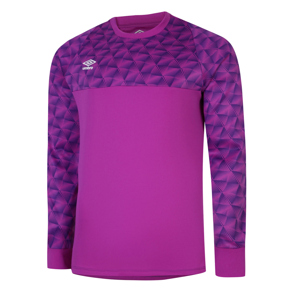 Purple Cactus-Electric Purple-White - Front - Umbro Mens Flux Long-Sleeved Goalkeeper Jersey