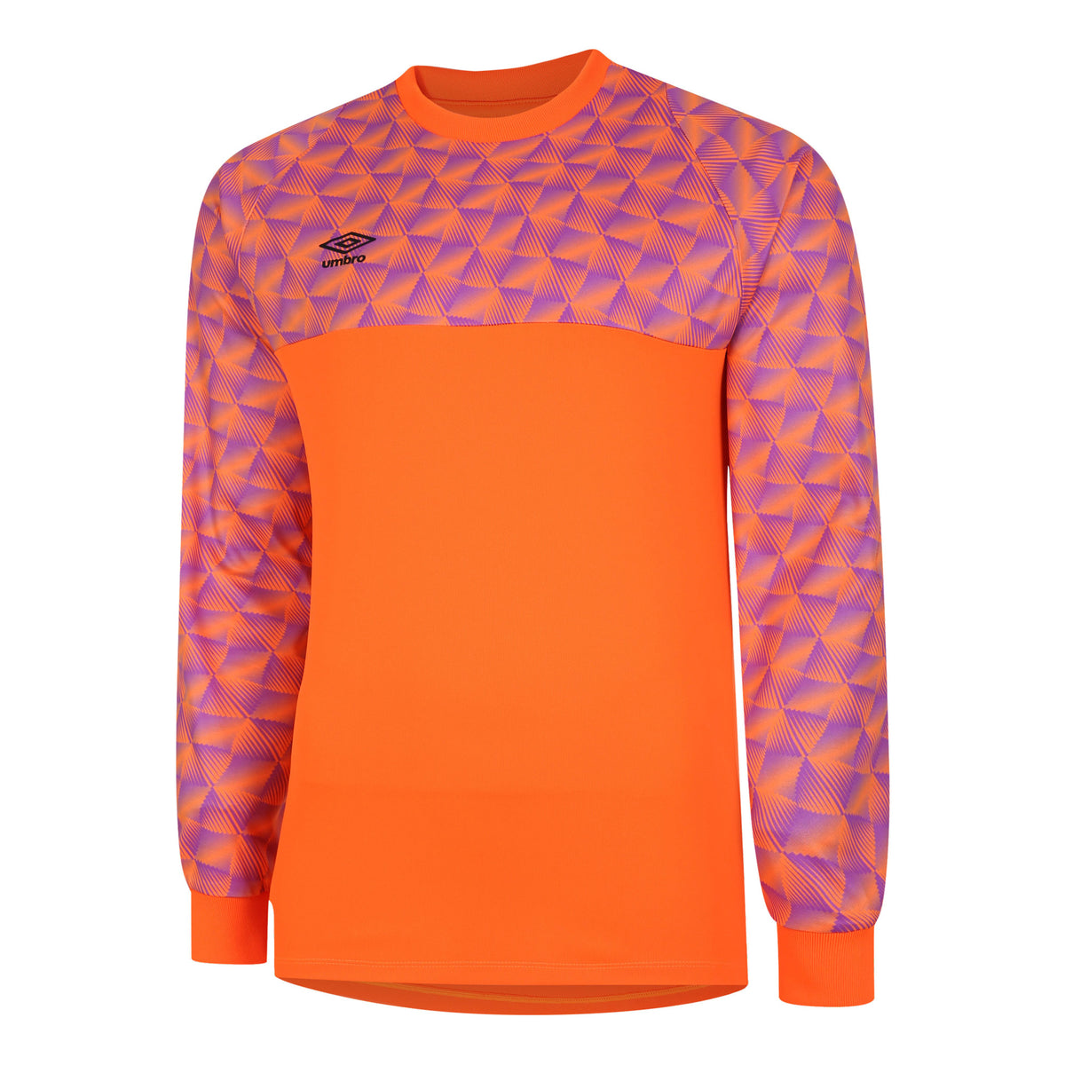 Shocking Orange-Purple Cactus - Front - Umbro Mens Flux Long-Sleeved Goalkeeper Jersey