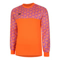 Shocking Orange-Purple Cactus - Front - Umbro Childrens-Kids Flux Long-Sleeved Goalkeeper Jersey