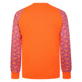 Shocking Orange-Purple Cactus - Back - Umbro Childrens-Kids Flux Long-Sleeved Goalkeeper Jersey
