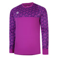 Purple Cactus-Electric Purple-White - Front - Umbro Childrens-Kids Flux Long-Sleeved Goalkeeper Jersey