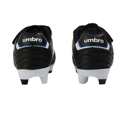 Black-White-Royal Blue - Back - Umbro Childrens-Kids Speciali Liga Football Boots