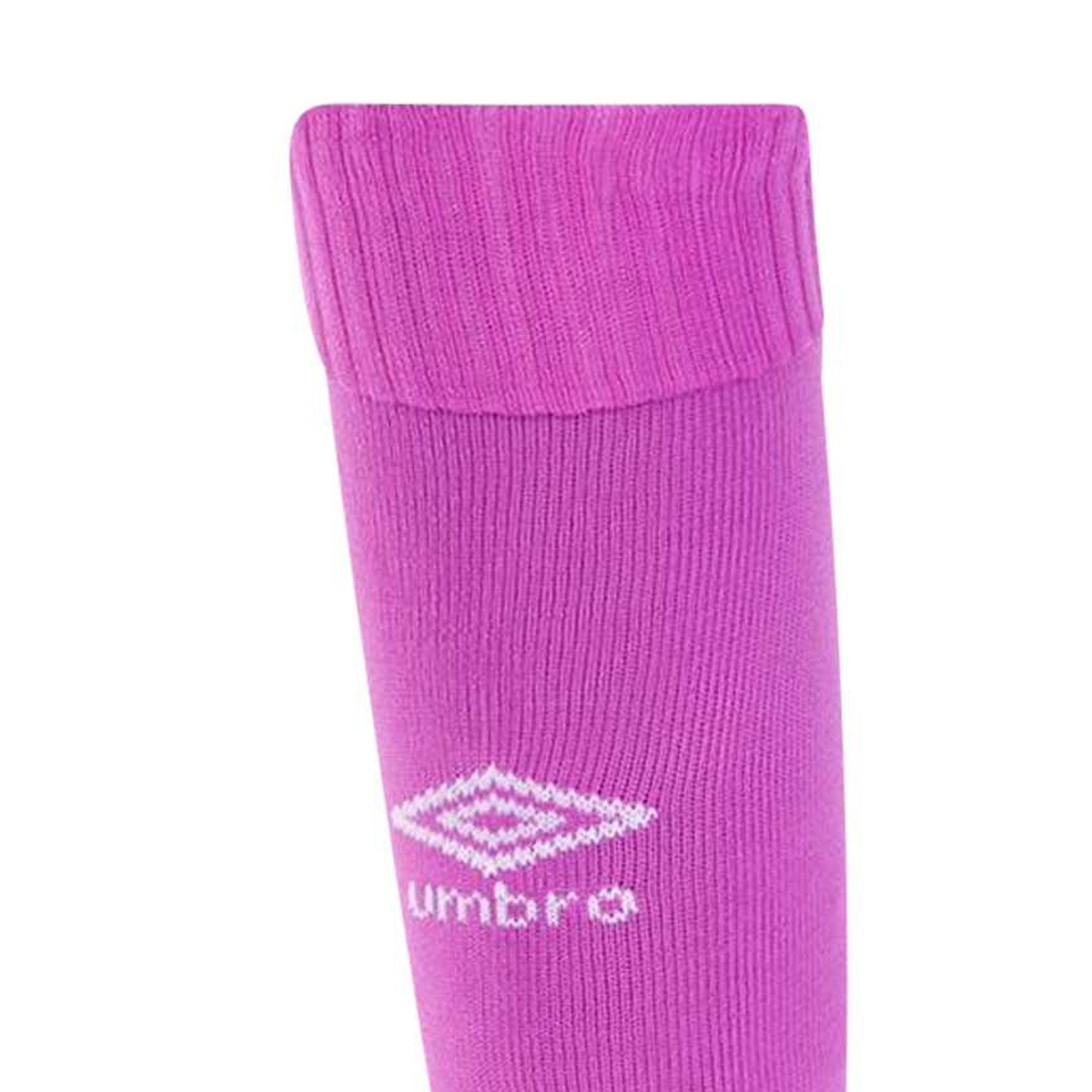 Purple Cactus-White - Lifestyle - Umbro Childrens-Kids Diamond Football Socks