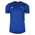 Deep Surf-Blue Depth-Safety Yellow - Front - Umbro Mens 23-24 Derby County FC Training Jersey