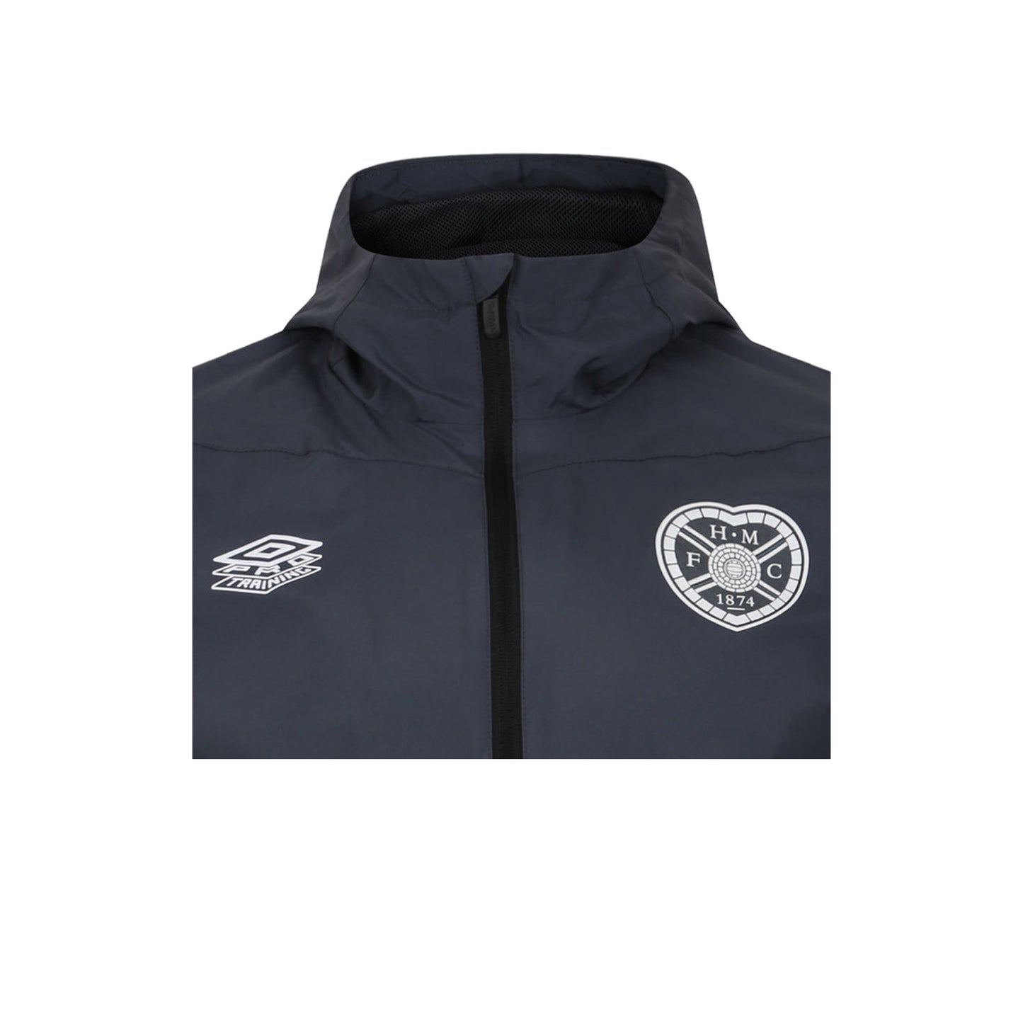 Carbon-Grisaille-Black - Side - Umbro Mens 23-24 Heart Of Midlothian FC Showerproof Jacket