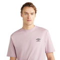 Mauve Shadow-Woodland Grey - Side - Umbro Mens Core Small Logo T-Shirt