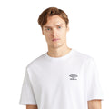 White-Woodland Grey - Side - Umbro Mens Core Small Logo T-Shirt