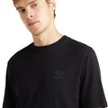 Black-Woodland Grey - Side - Umbro Mens Core Small Logo T-Shirt