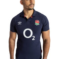 Navy Blue-White-Red - Side - Umbro Unisex Adult 23-24 England Rugby Alternative Jersey