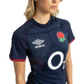Navy Blue-White-Red - Side - Umbro Womens-Ladies 23-24 England Rugby Alternative Jersey
