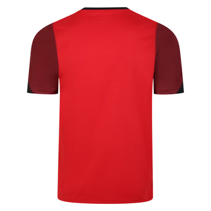 Vermillion-Biking Red-Black - Back - Umbro Mens Total Training Jersey