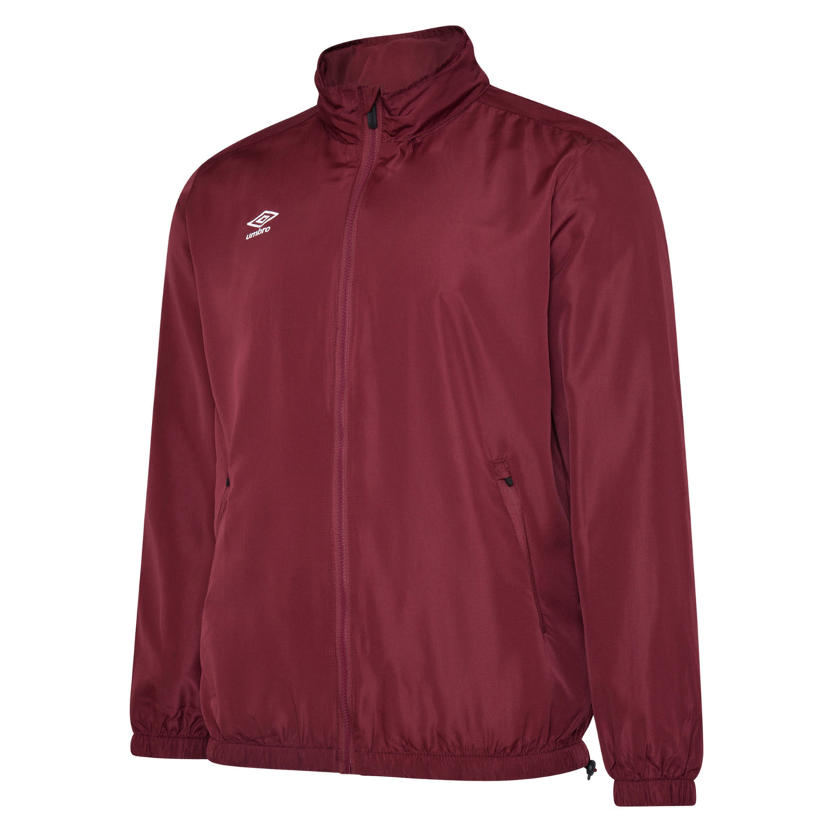 New Claret - Front - Umbro Childrens-Kids Club Essential Light Waterproof Jacket
