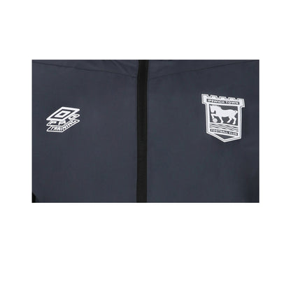 Carbon-Grisaille-Black - Side - Umbro Mens 23-24 Ipswich Town FC Waterproof Jacket