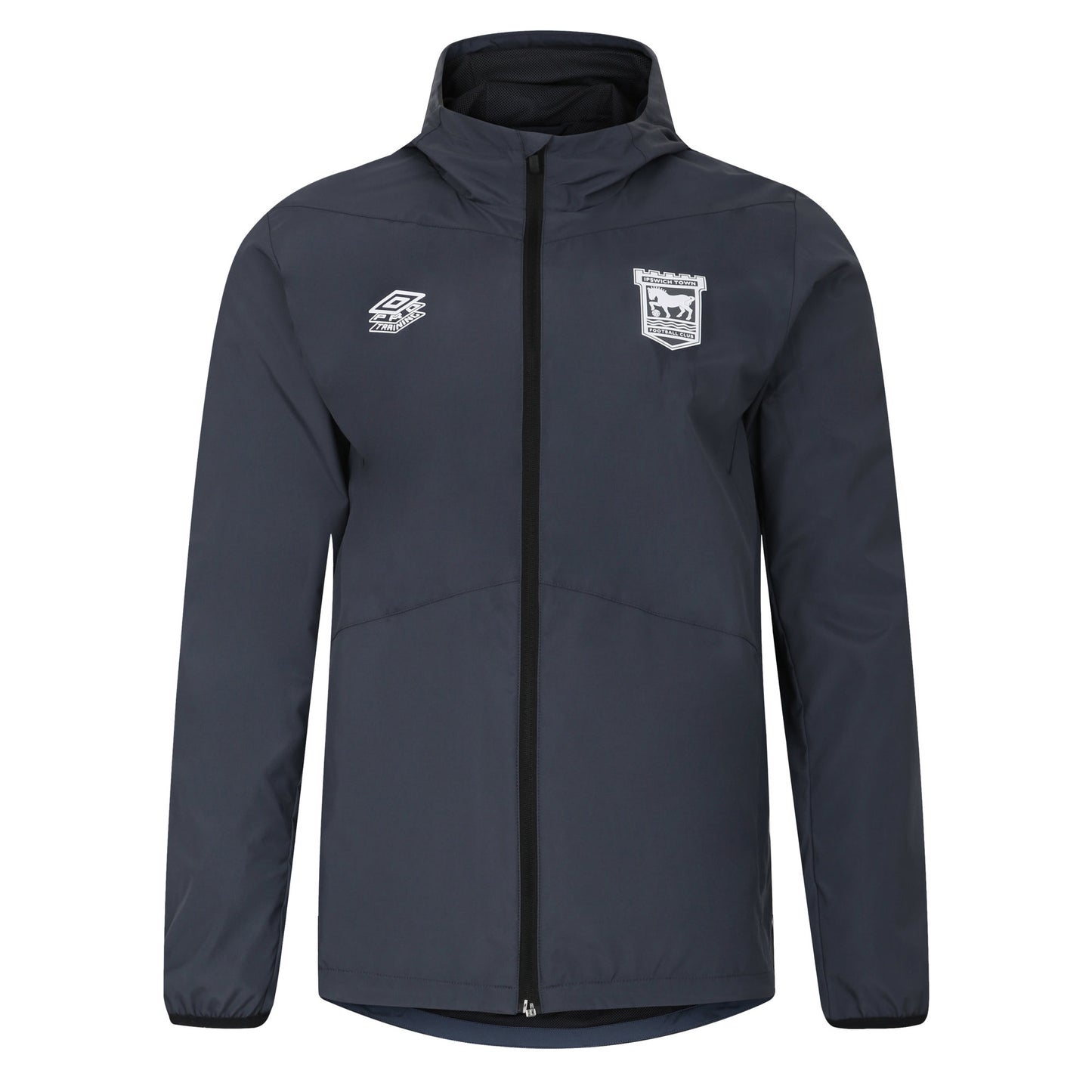 Carbon-Grisaille-Black - Front - Umbro Mens 23-24 Ipswich Town FC Waterproof Jacket