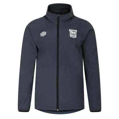 Carbon-Grisaille-Black - Front - Umbro Mens 23-24 Ipswich Town FC Waterproof Jacket