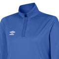 Royal Blue - Side - Umbro Womens-Ladies Club Essential Half Zip Sweatshirt