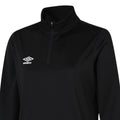 Black - Side - Umbro Womens-Ladies Club Essential Half Zip Sweatshirt