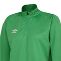 Emerald - Side - Umbro Womens-Ladies Club Essential Half Zip Sweatshirt