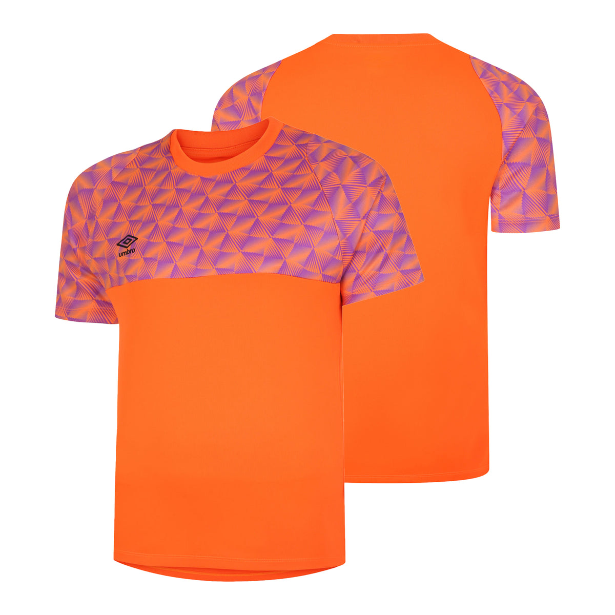 Shocking Orange-Purple Cactus - Side - Umbro Childrens-Kids Flux Goalkeeper Jersey
