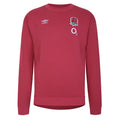 Red Earth - Front - Umbro Childrens-Kids 23-24 England Rugby Fleece Top