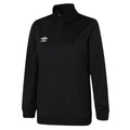 Black - Front - Umbro Womens-Ladies Club Essential Half Zip Sweatshirt