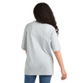 Grey Marl-White - Back - Umbro Womens-Ladies Core Oversized T-Shirt