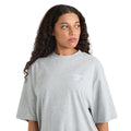 Grey Marl-White - Side - Umbro Womens-Ladies Core Oversized T-Shirt