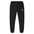 Black-Potent Purple - Front - Umbro Mens Sports Style Club Tricot Jogging Bottoms
