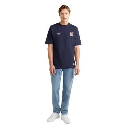 Navy Blazer - Lifestyle - Umbro Mens Dynasty England Rugby Piqué T-Shirt