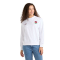 White - Front - Umbro Womens-Ladies Dynasty England Rugby Sweatshirt
