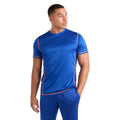 Deep Surf-Vermillion Orange - Lifestyle - Umbro Mens Pro Polyester Training T-Shirt