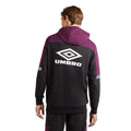 Black-Potent Purple - Back - Umbro Mens Sports Style Club Hoodie