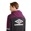 Black-Potent Purple - Side - Umbro Mens Sports Style Club Hoodie